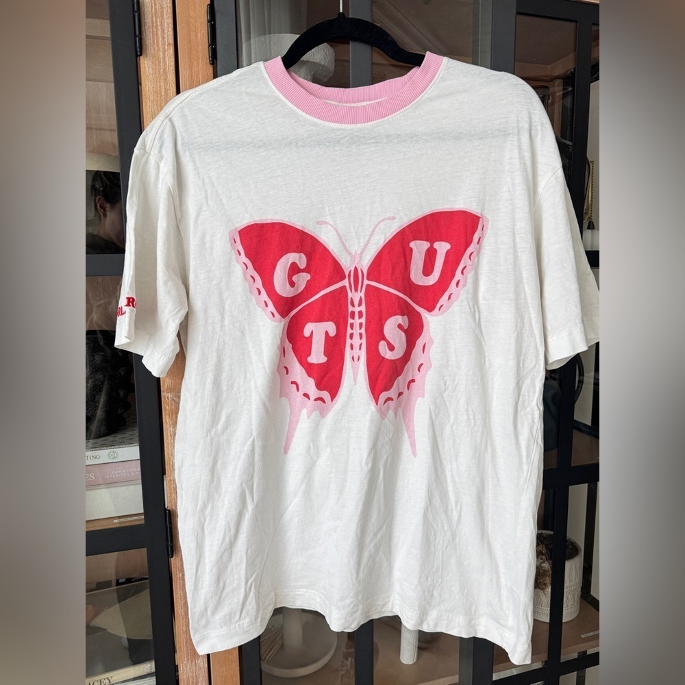 GUTS Olivia Rodrigo tee butterfly crewneck graphic short sleeve tshirt tour